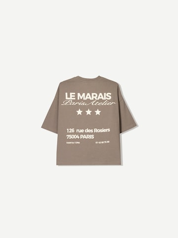 Bershka Shirt in Beige