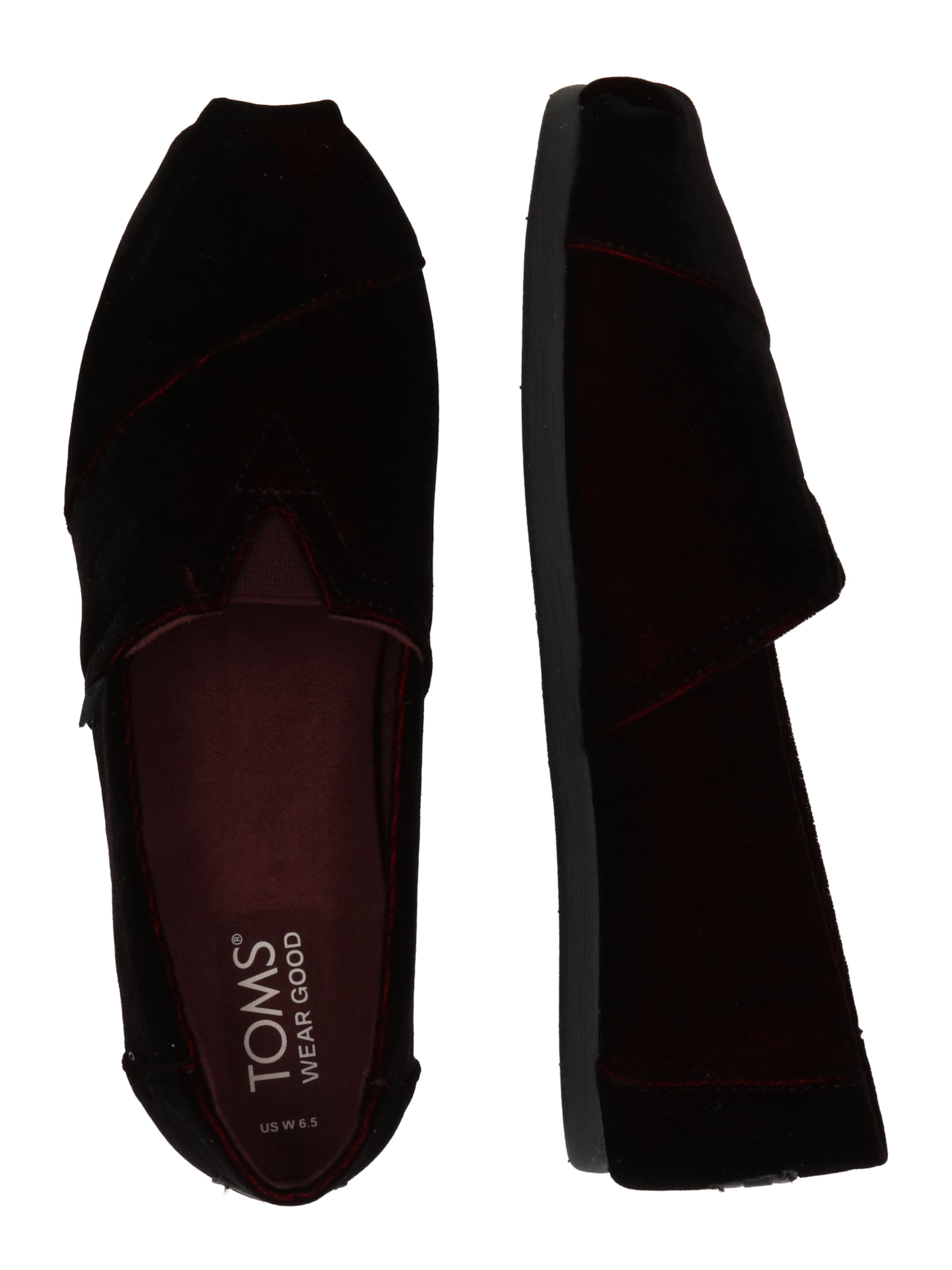 Slipper 'ALPARGATA' di TOMS in nero: lato