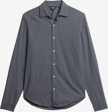 Superdry Regular fit Button Up Shirt in Grey: front