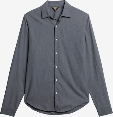 Superdry Button Up Shirt in Grey: front