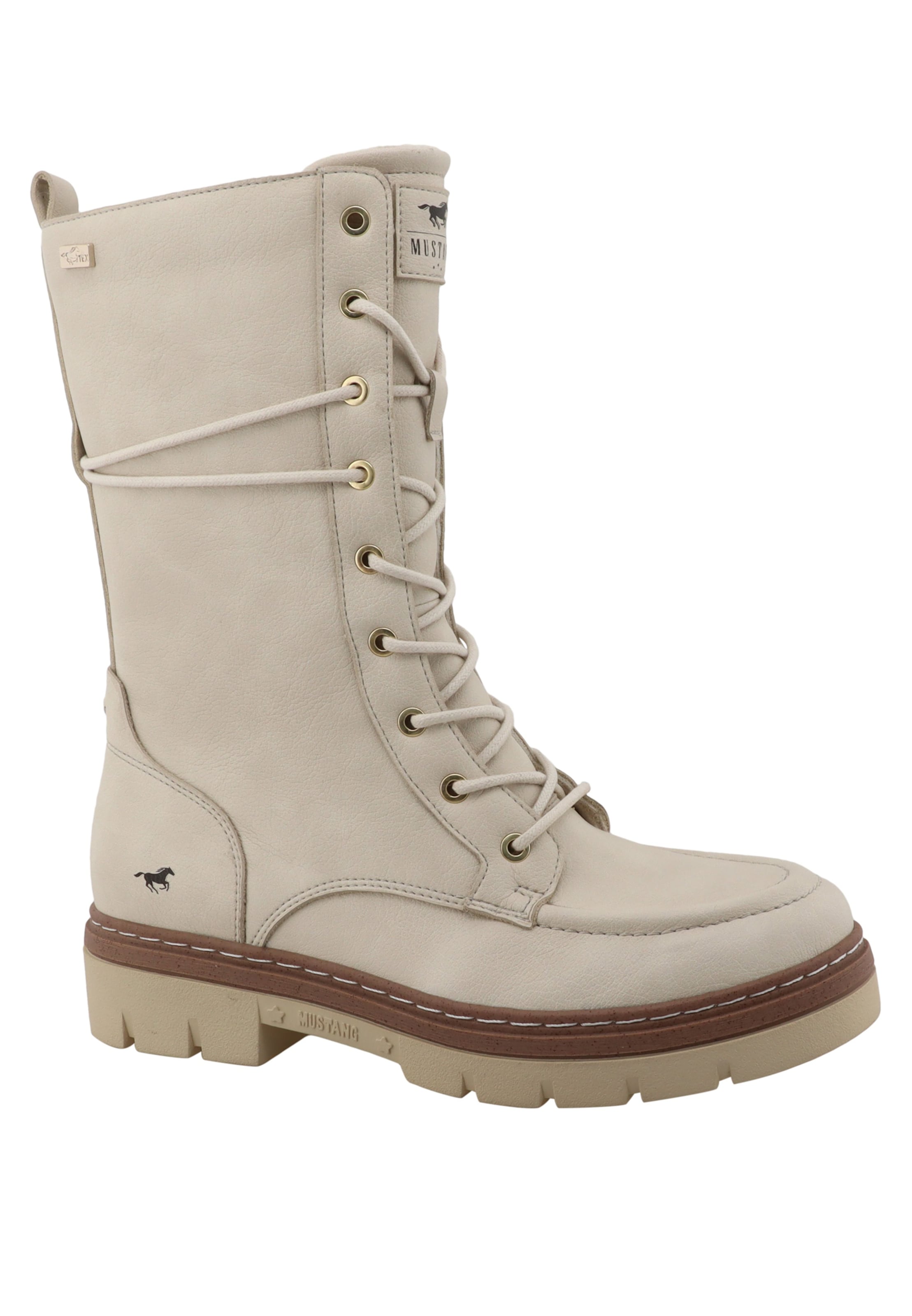 MUSTANG Schnürstiefel in Grau: Vorderseite