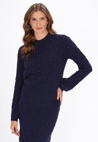 faina Trui 'Fashion Look' in Blauw: voorkant