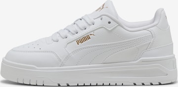 Baskets basses PUMA en blanc : devant