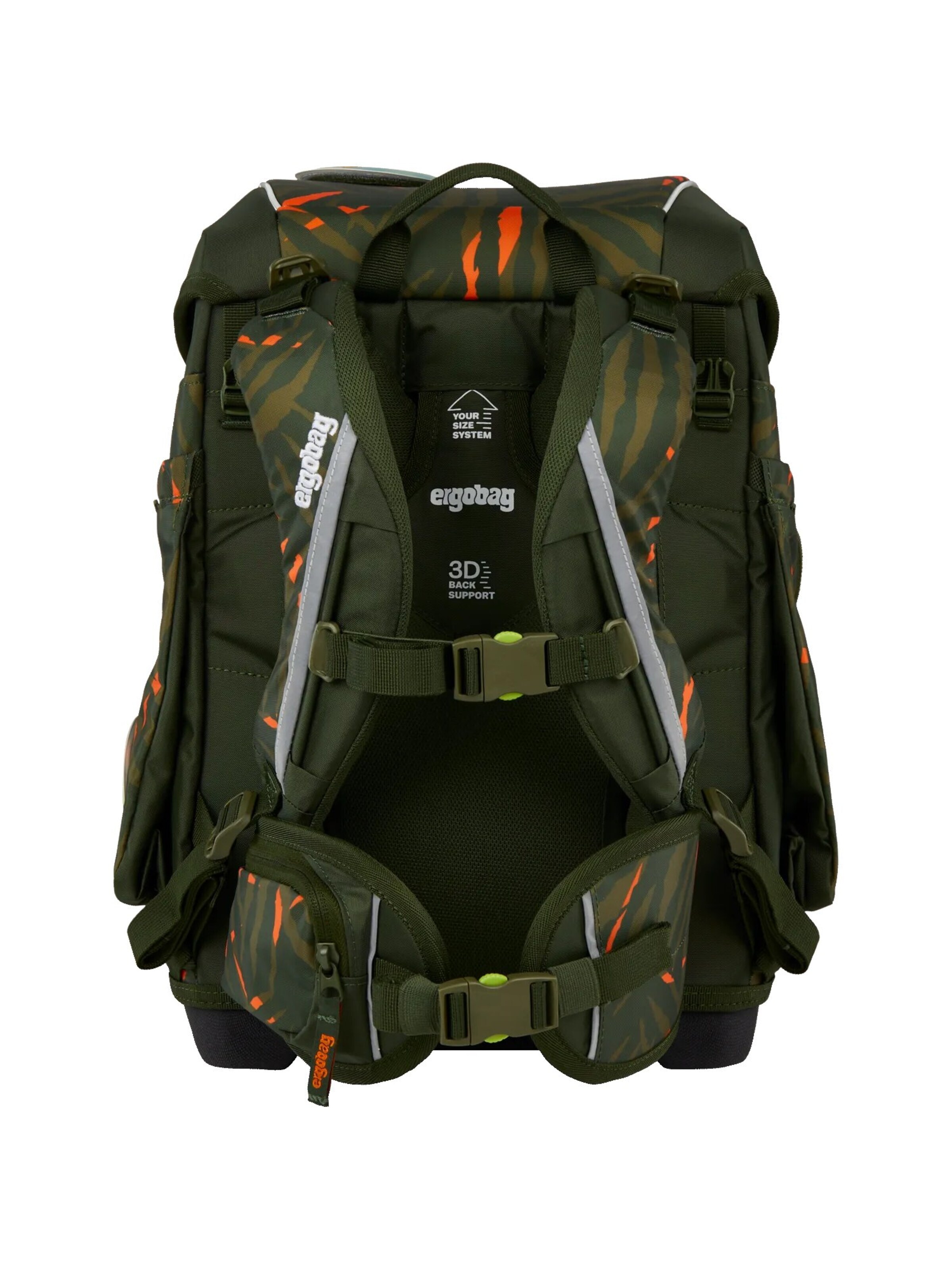 ergobag Backpack 'Schulranzen-Set cubo Set' in Green