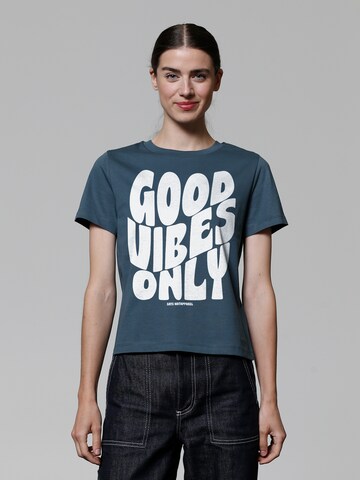 Watapparel Shirt 'Good vibes only' in Blau: Vorderseite