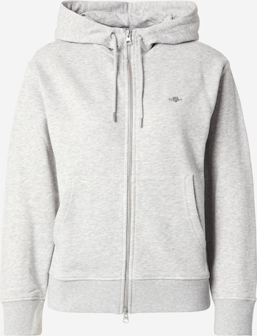 GANT - Sudadera con cremallera en gris: frente