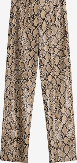 Bershka Housut värissä beige / vaaleabeige / ruskea / musta, Tuotenäkymä