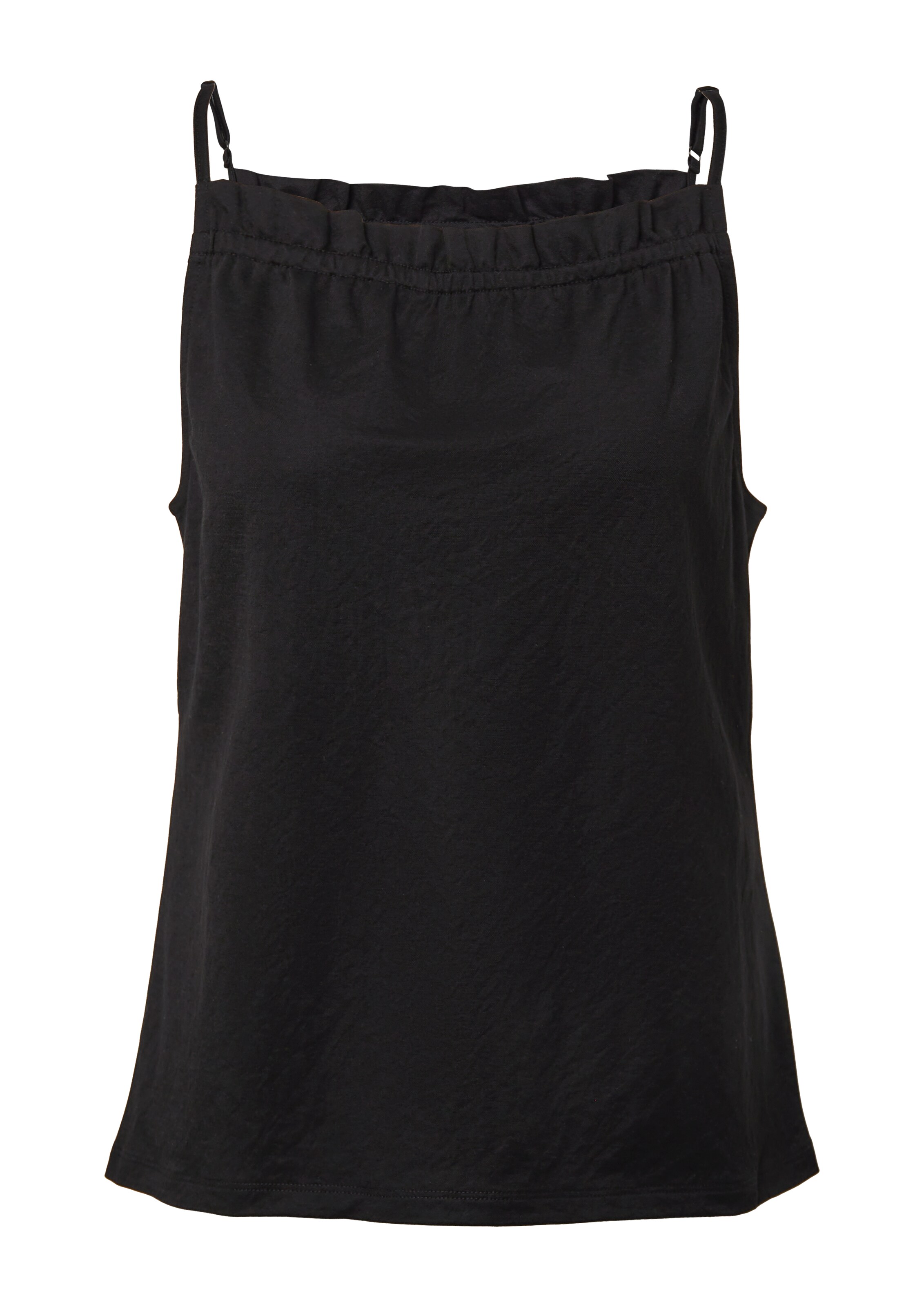 comma casual identity Top in Zwart: voorkant