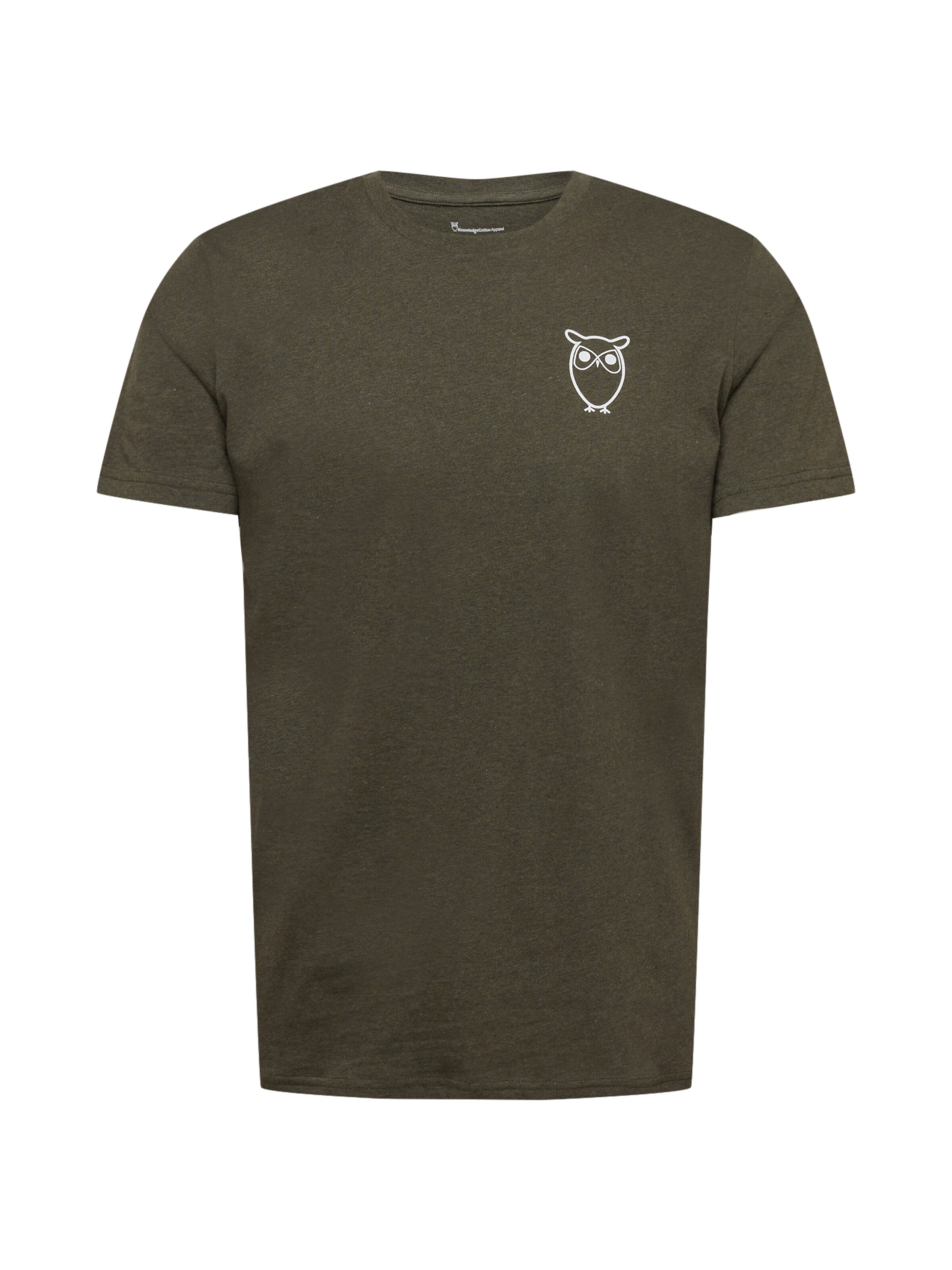 Männer Shirts KnowledgeCotton Apparel T-Shirt 'ALDER' in Oliv - PZ59155