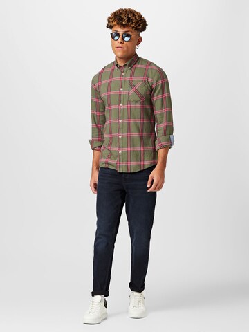 Lindbergh Regular fit Button Up Shirt in Green