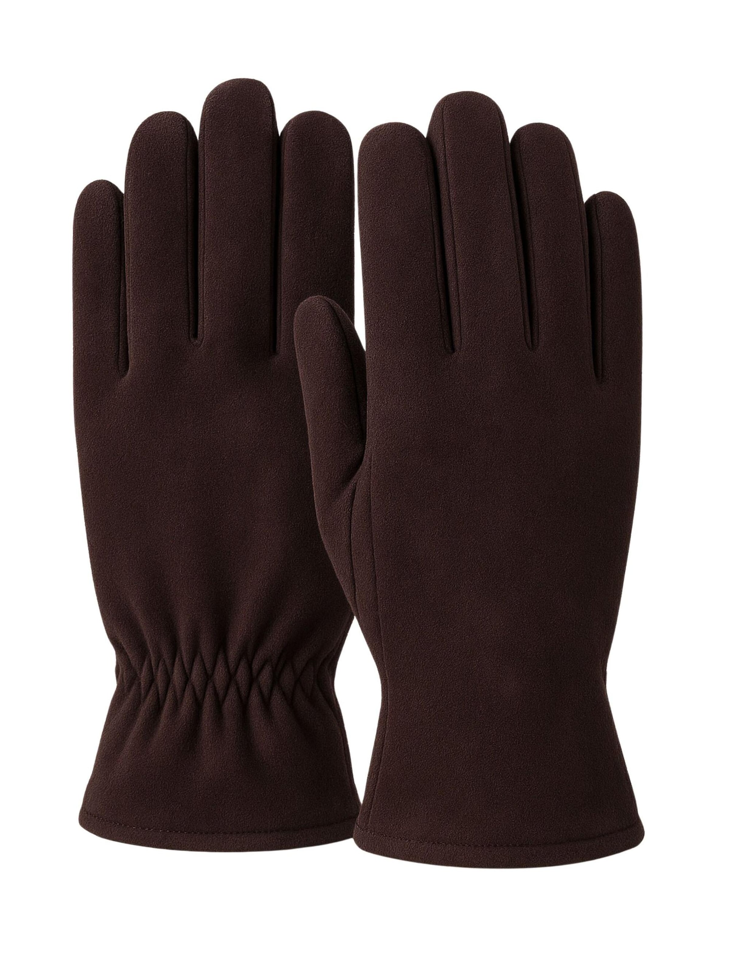 COLLEZIONE ALESSANDRO Full Finger Gloves 'Modern' in Dark brown, Item view