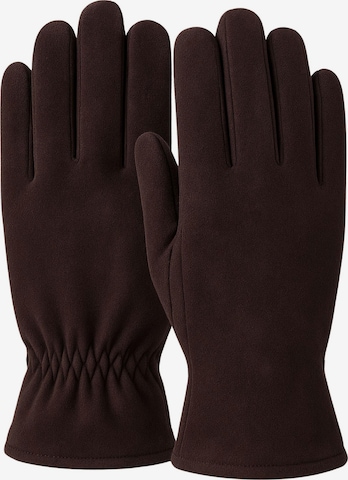 COLLEZIONE ALESSANDRO Fingerhandschuhe 'Modern' in Braun: Vorderseite