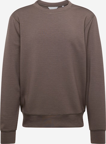 Casual Friday - Sweatshirt 'Sebastian' em castanho: frente