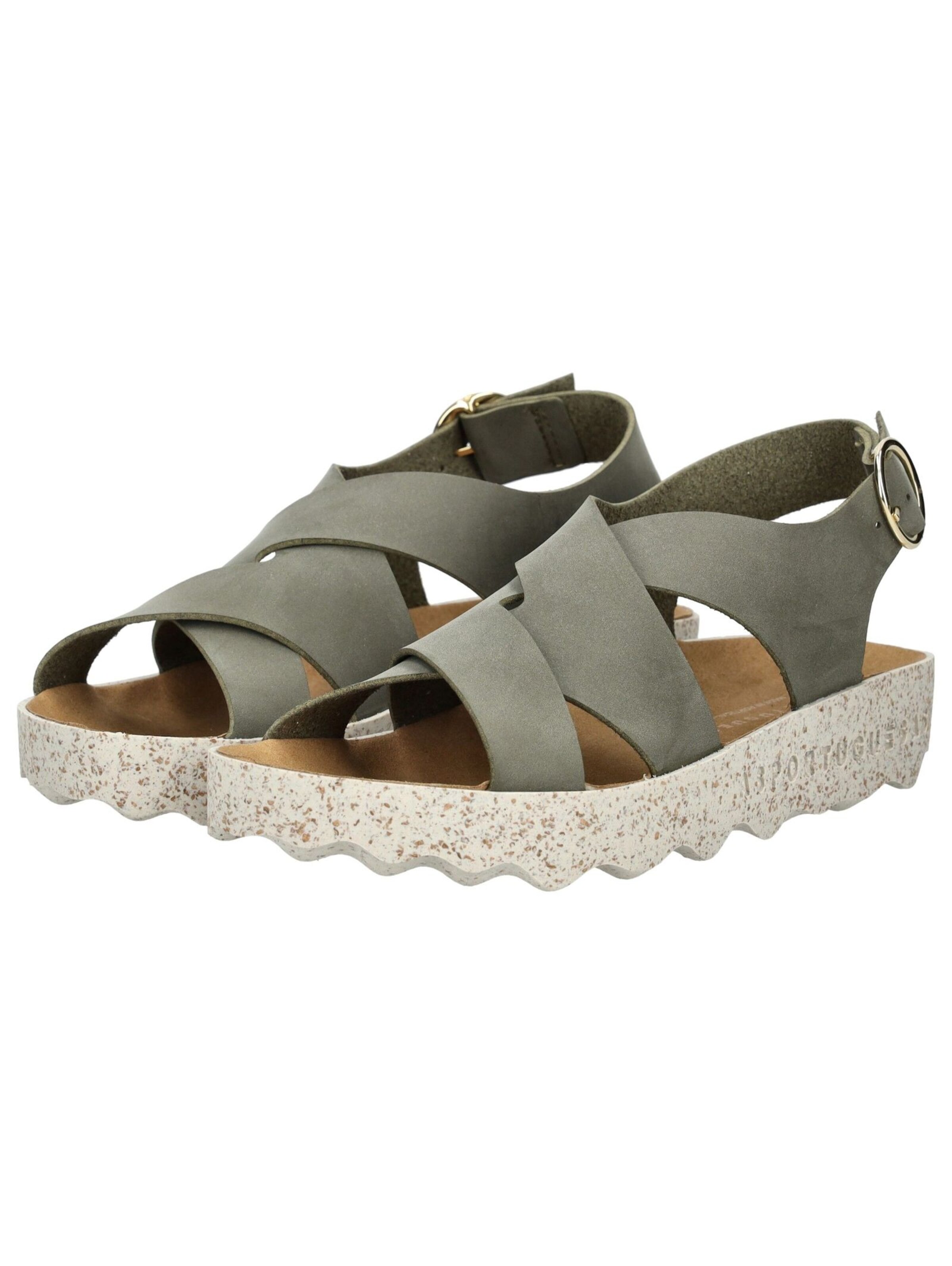 Asportuguesas Sandalen met riem in Groen