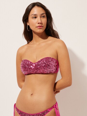 CALZEDONIA Bandeau 'SURFACE ROYAL' Bikini Top in Pink