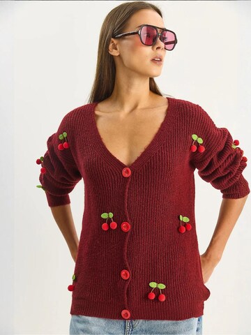 Bianco Lucci Strickjacke 'Strickjacken'‌‌‌‌‌‌‌‌ in Rot
