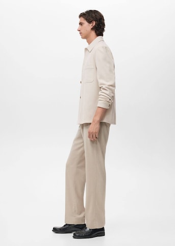 MANGO MAN Comfort Fit Hemd 'Alludia' in Beige