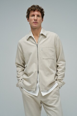 Salsa Jeans Slim fit Overhemd in Beige: voorkant