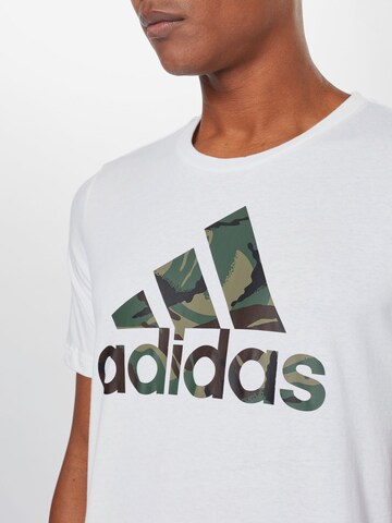 Tricou funcțional 'Camo' de la ADIDAS PERFORMANCE pe alb