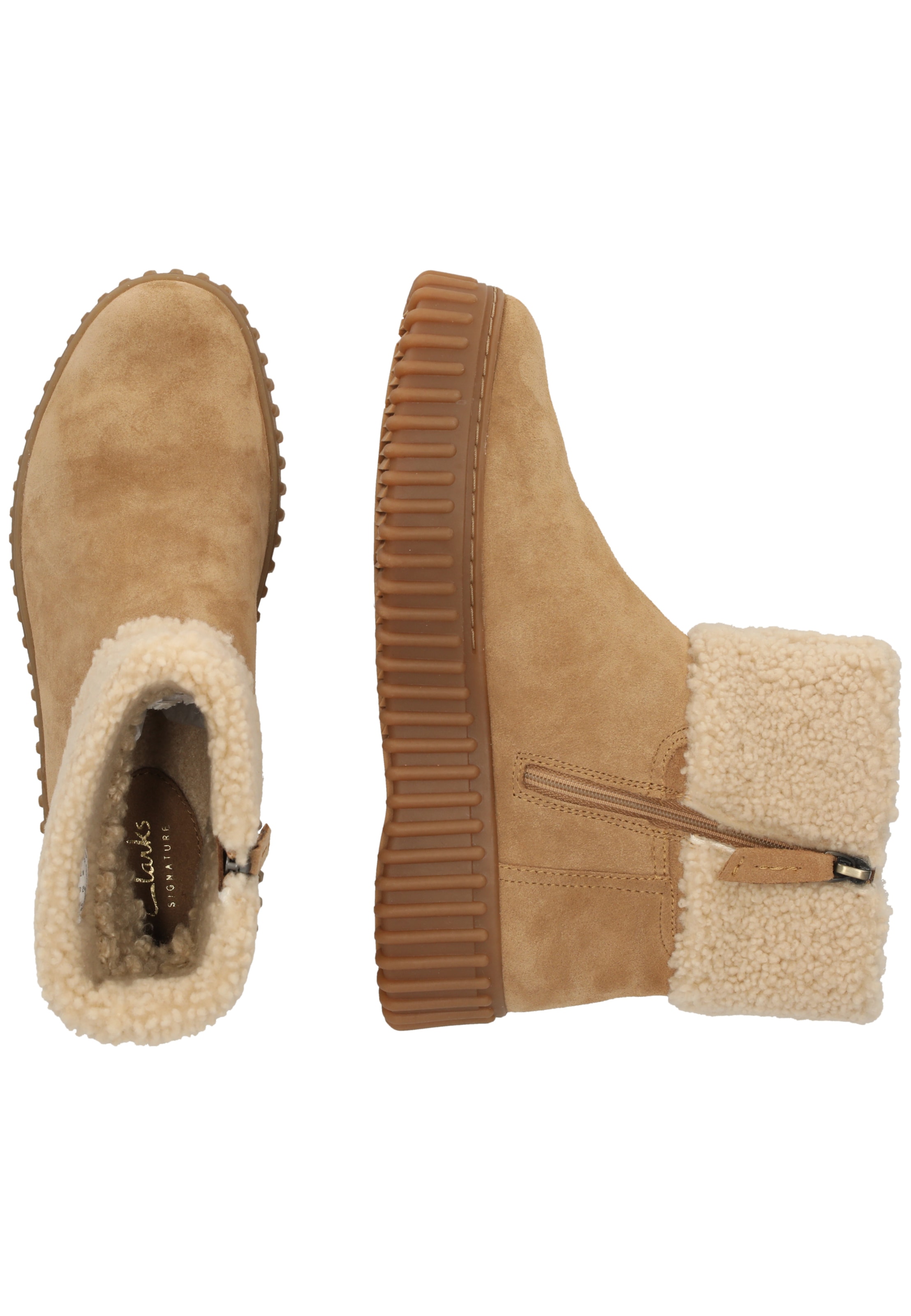 CLARKS Snowboots 'Torhill Turn Light Tan WLined' in Bruin