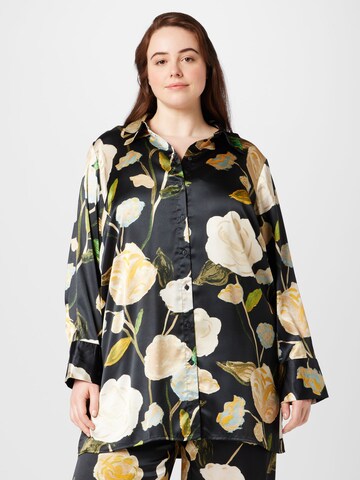 Vero Moda Curve Blouse 'RENEE' in Zwart: voorkant