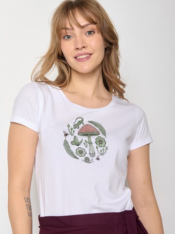 GREENBOMB Shirt 'Nature Forest Life' in White