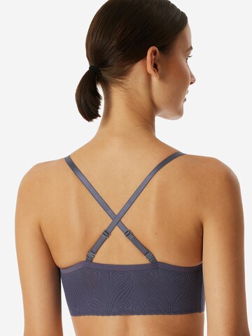 SCHIESSER T-shirt Bra ' Invisible Soft Lace ' in Blue