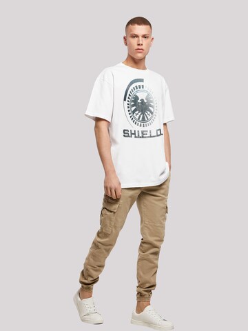 T-Shirt 'Marvel Avengers Shield Circuits' F4NT4STIC en blanc