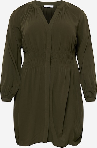 ABOUT YOU Curvy Shirt Dress in Green: front