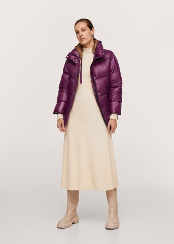 MANGO Winter Jacket 'Aspen' in Purple