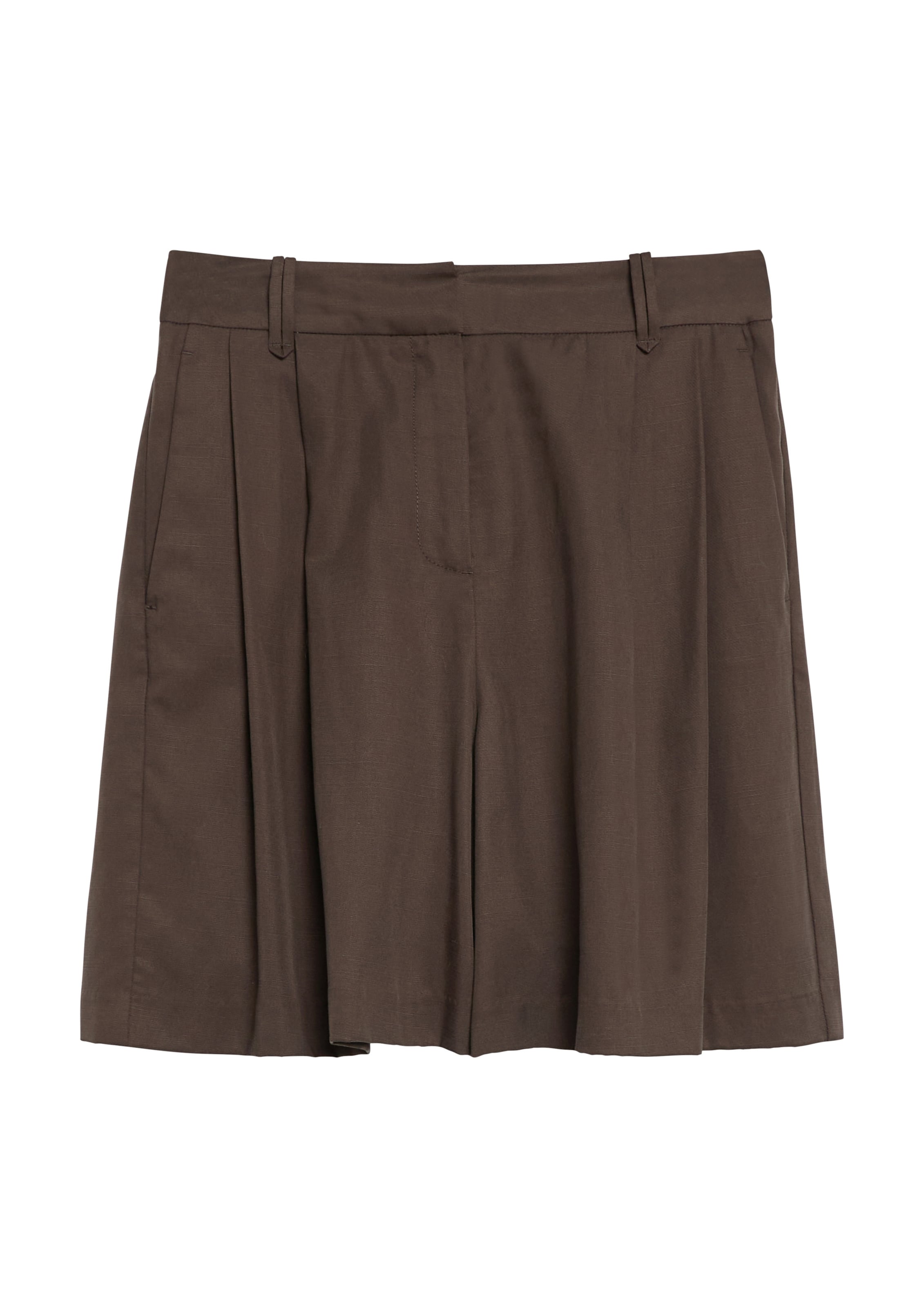 Wide Leg Pantalon à pince COMMA en marron : devant