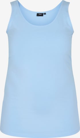 Zizzi Top 'TANK TOP' in Blue: front