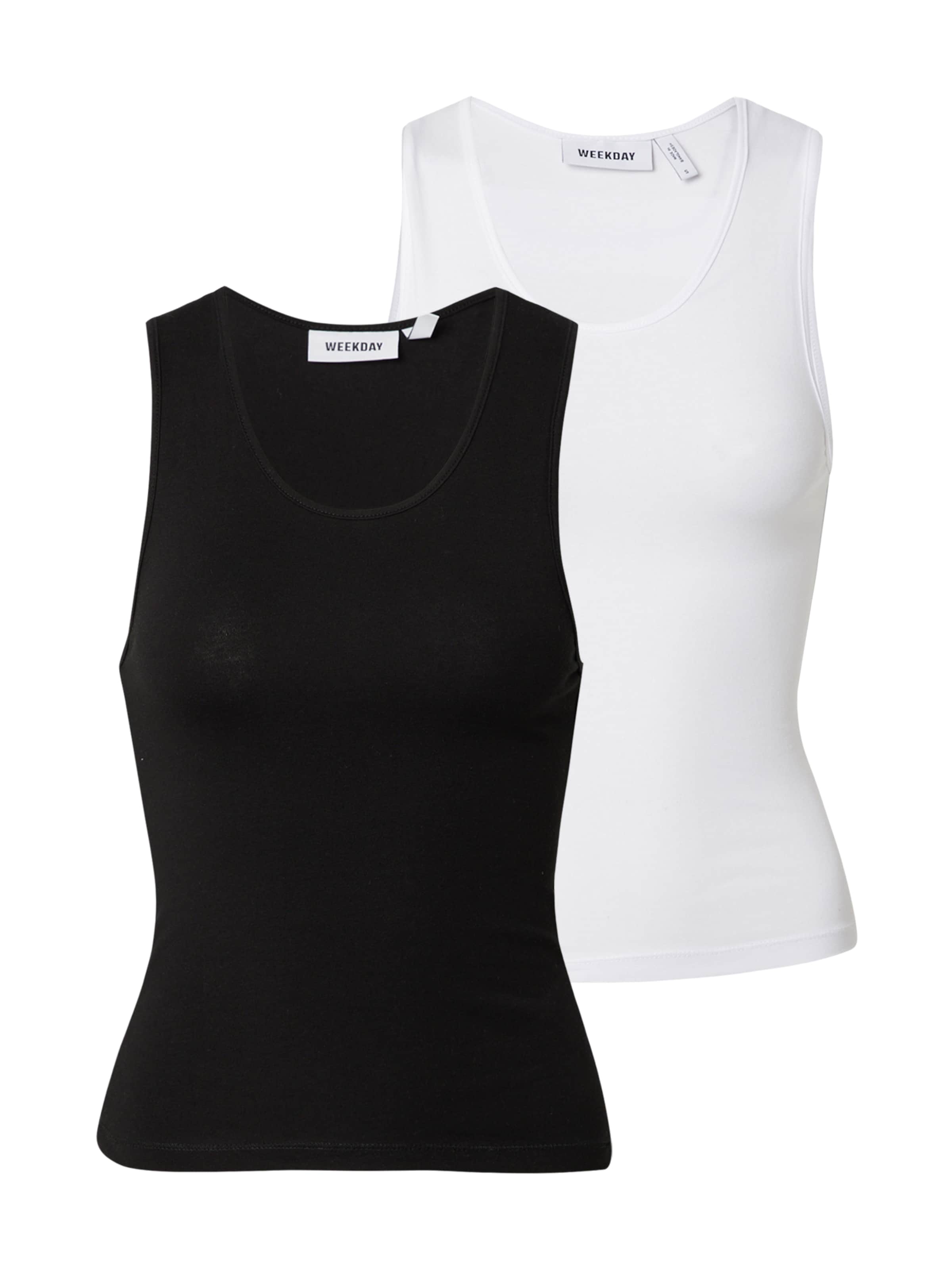 WEEKDAY Top 'Josie' in Schwarz: Vorderseite