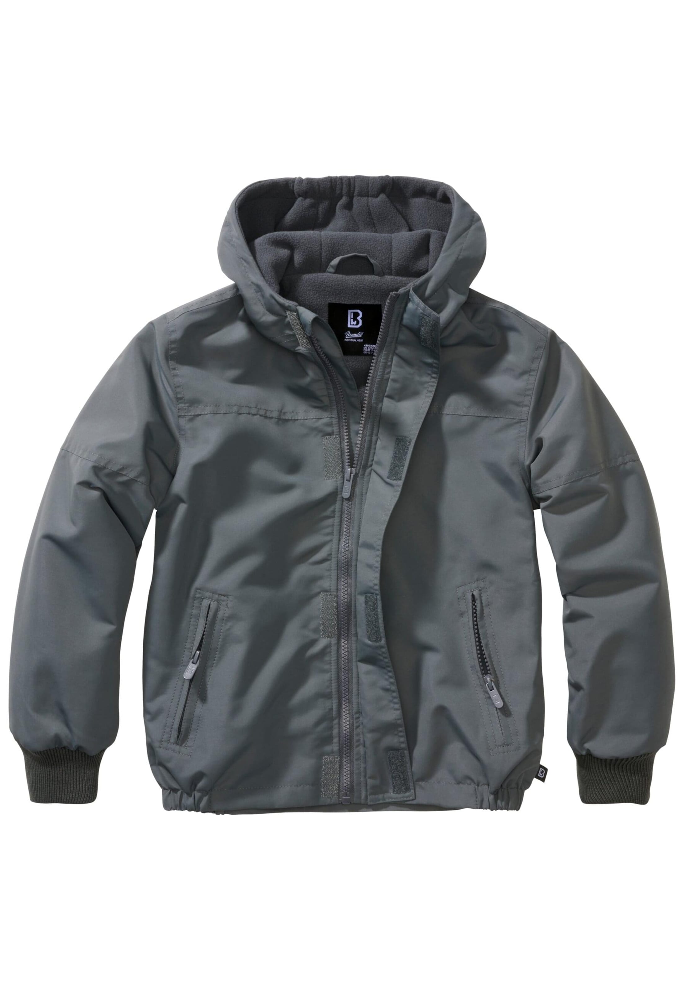 Brandit Between-season jacket in Grey: front