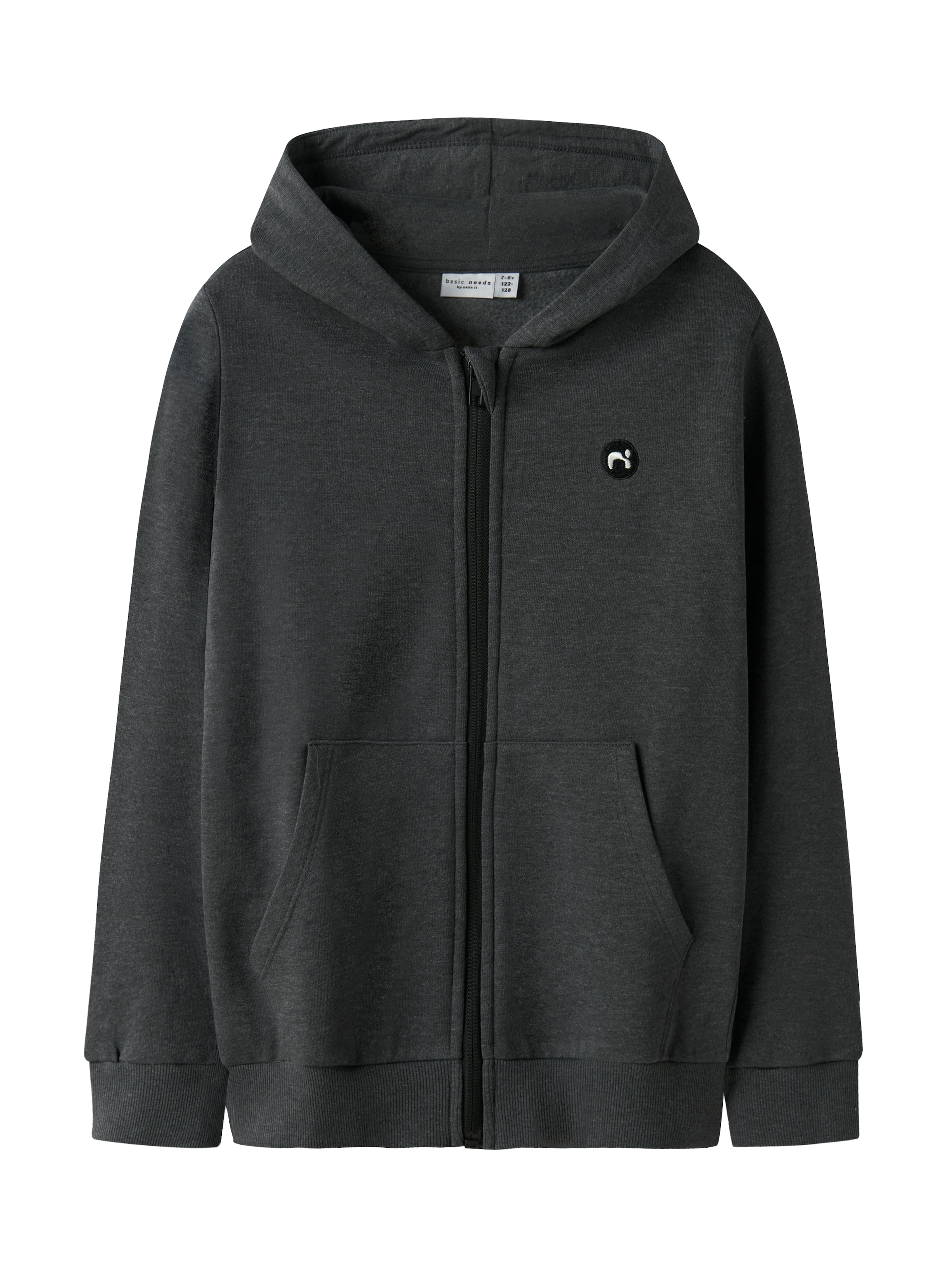 NAME IT Zip-Up Hoodie 'NKMVIMO' in Grey: front