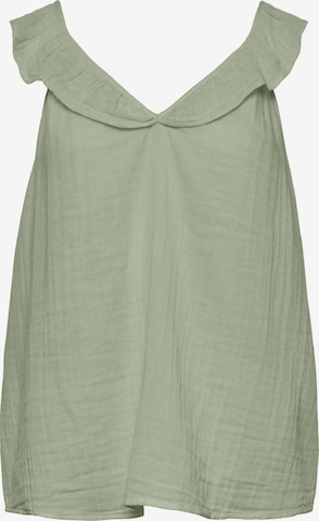 PIECES - Top 'Lelou' en verde: frente