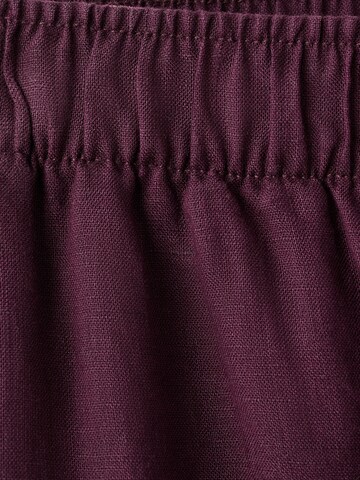 MANGO Regular Pants 'Lino' in Purple