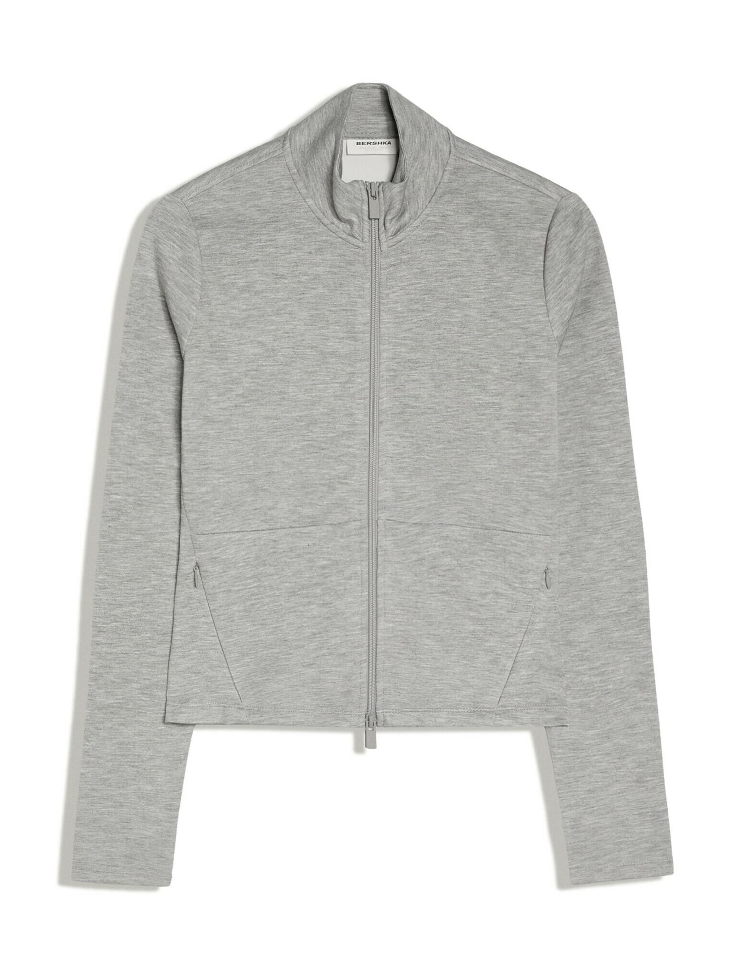 Giacca di felpa di Bershka in grigio: frontale