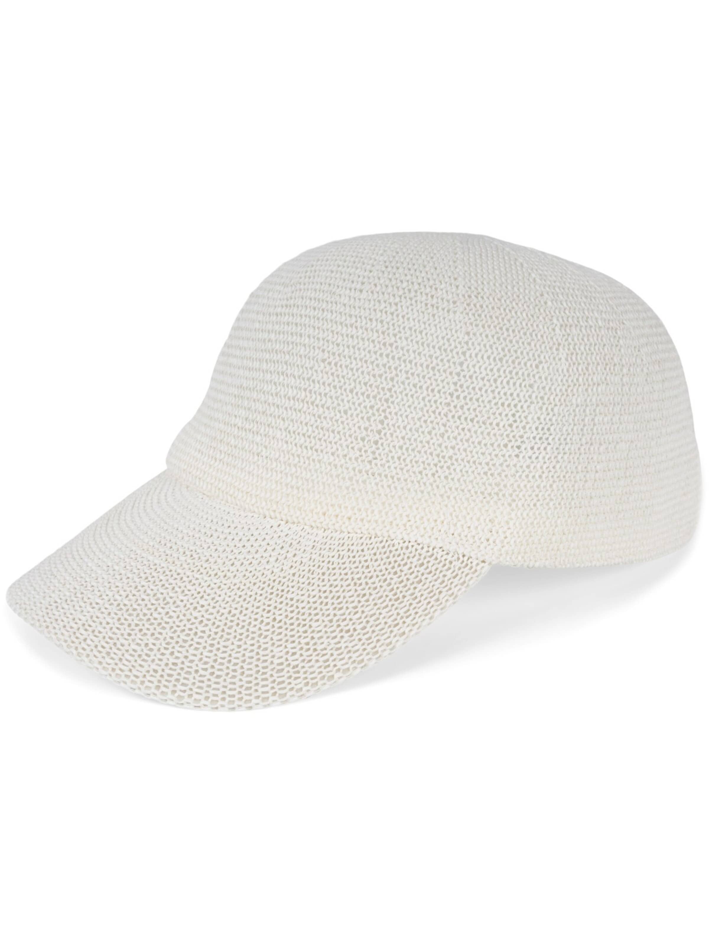 styleBREAKER Cap 'Papierstroh Baseball Cap'‌‌‌‌‌‌‌‌‌ in Weiß: Vorderseite