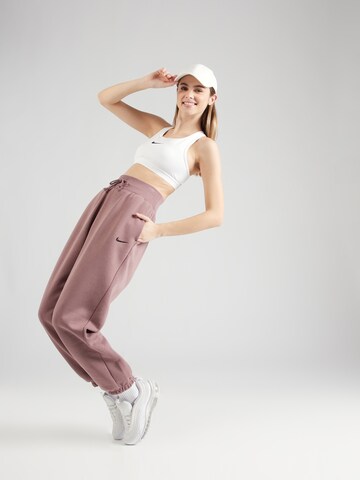 Effilé Pantalon 'Phoenix Fleece' Nike Sportswear en violet