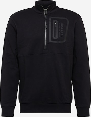 BRAX Sweatshirt 'Sion' in Zwart: voorkant