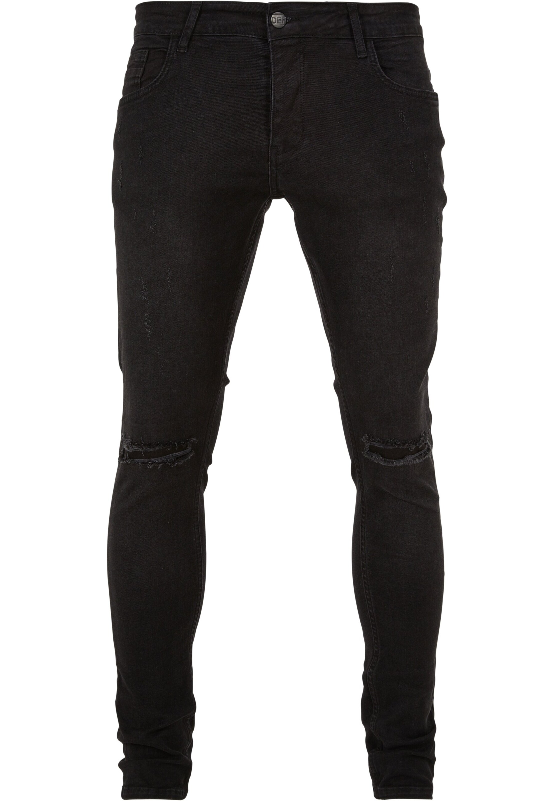 DEF Slimfit Jeans 'Wittenau' in Schwarz: Vorderseite
