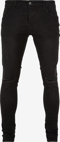 DEF Slimfit Jeans 'Wittenau' in Schwarz: predná strana