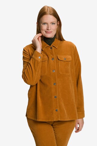 Ulla Popken Between-Season Jacket in Brown: front