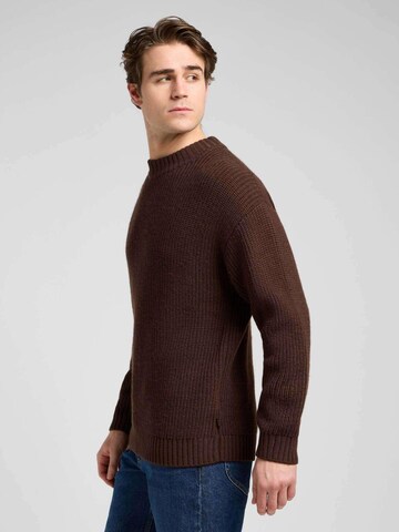 Lee Sweter 'Chunky Crew Neck' w kolorze brązowy