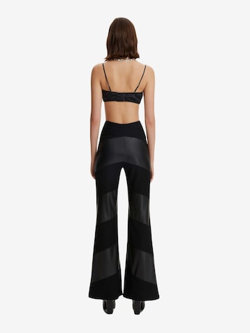 évasé Pantalon NOCTURNE en noir