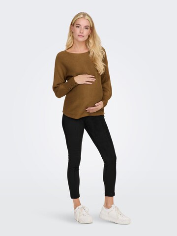 Only Maternity Pullover 'Nicoya' in Braun