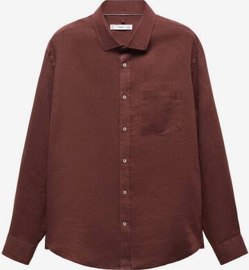MANGO MAN Regular fit Button Up Shirt 'Avispa' in Red: front