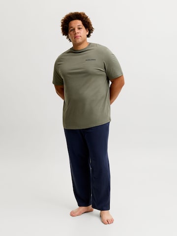 Pigiama lungo di Jack & Jones Plus in verde: frontale