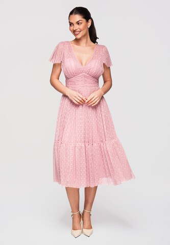 Ombre Abendkleid in Pink: Vorderseite